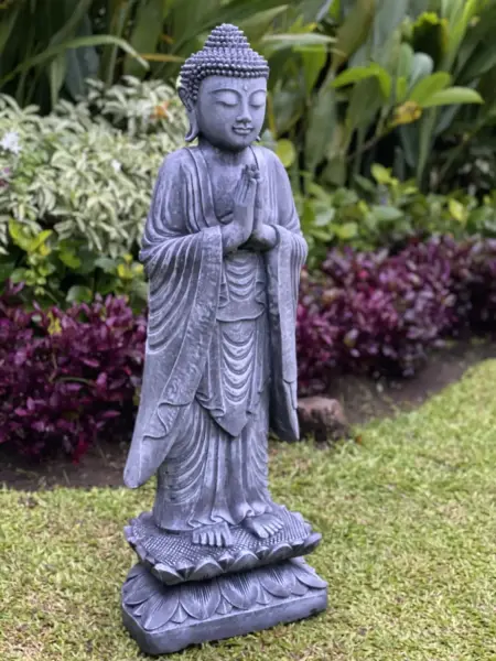 Artikelbild 8 des Artikels “Jagan - Stehender Buddha, 105 cm H | Steinguss “
